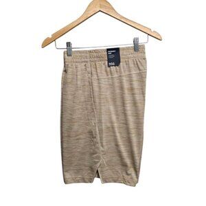 DSG Knit Training Shorts Mens Size Small Khaki Tan Pull On Casual Running Sports